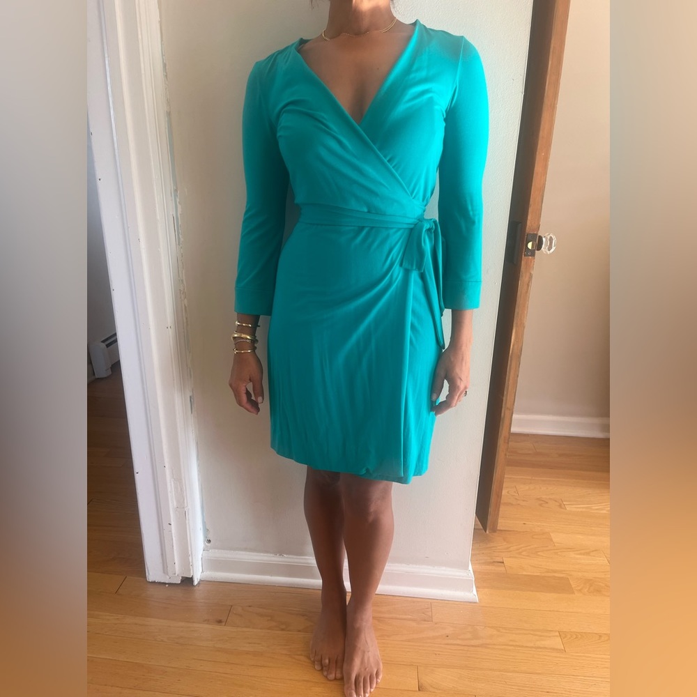 Diane von Furstenberg Turquoise Wrap Dress